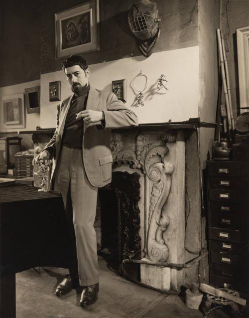 Designer of Modern Jewelry, Sam Kramer in his 8th Street studio
