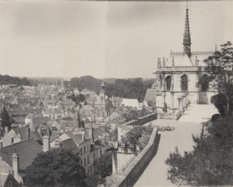 The Terrace & Chapel of St. Hubertus. (Here lie the remains of Lionardo da Vinci, who died at Amboise in 1519.)