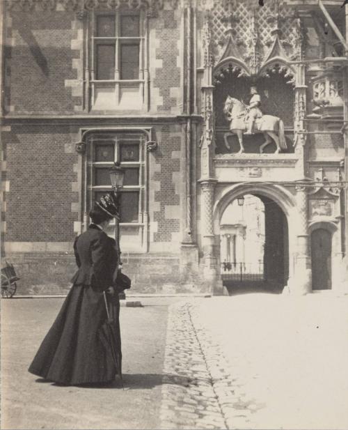 Blois, the Entrance to the Château, with Louis XII & M.B.