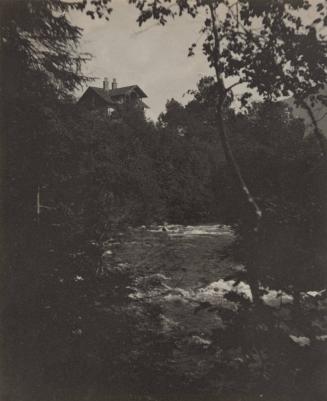 "Die Traun" (river) & Mauthners' house.