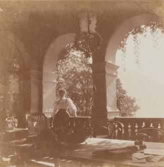 [Woman on the veranda at Villa Billroth]