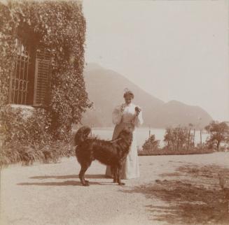 Else & "Lord," in the garden, Villa Billroth, St. Gilgen.