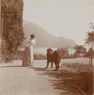 Else & "Lord," in the garden, Villa Billroth, St. Gilgen.