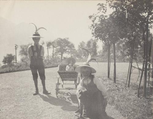 In the garden, Villa Billroth. St. Gilgen.