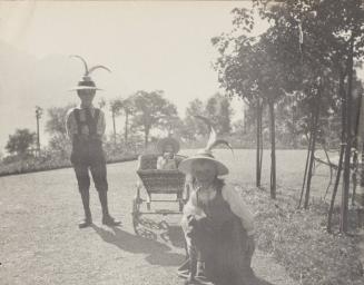 In the garden, Villa Billroth. St. Gilgen.