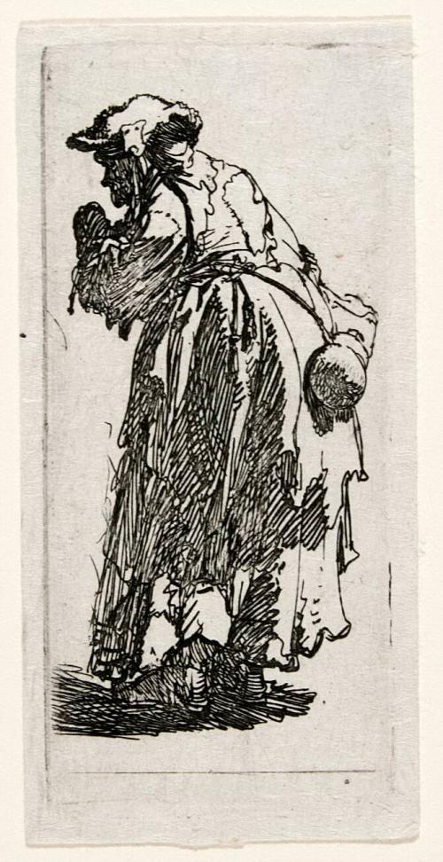 [Old beggar woman with a gourd]