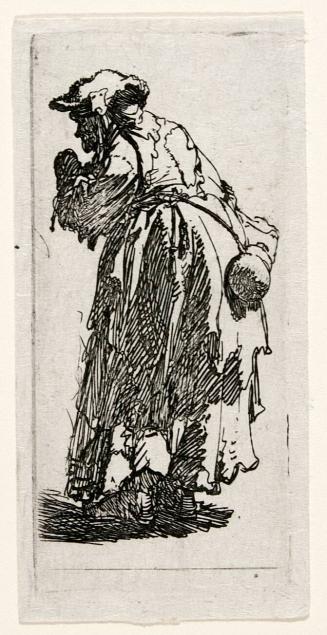 [Old beggar woman with a gourd]