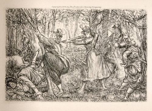 “The animal they were hunting passed quite near them.”