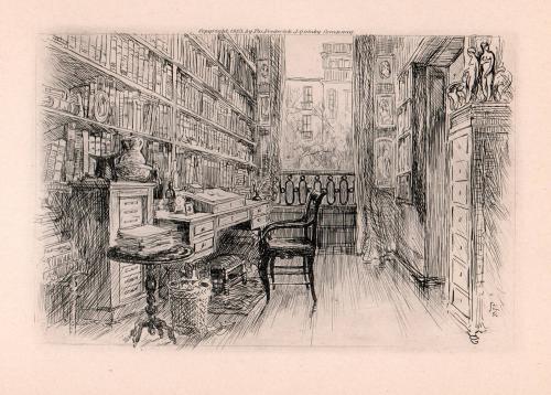 “De Kock's study for forty years at 8 Rue Saint-Martin.”