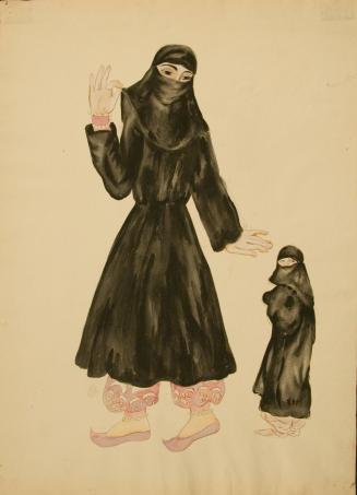 Woman (Zenne) with Black Cloak and Veil
