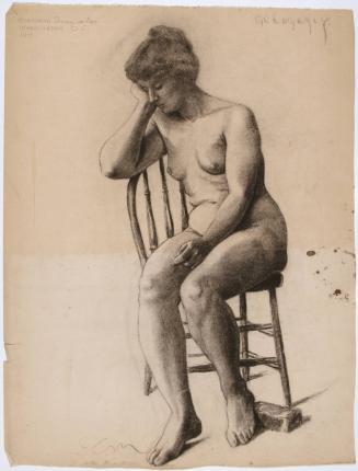 Female Nude, seated in chair