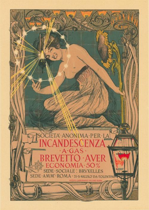 Poster for Societa Anonima per la Incandescenza a gas brevetto aver