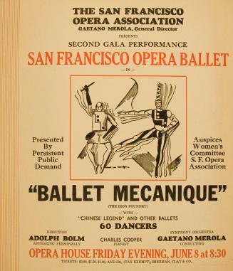 Poster for performance by the San Francisco Operatic and Ballet School- Opera House
