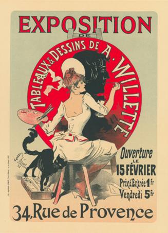 Poster for Exposition de Tableaux & Dessins de A. Willette