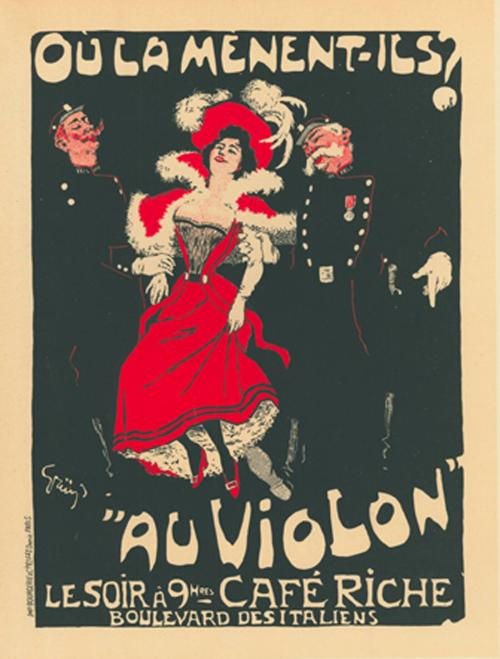 [Poster for Ou la Menent-Ils?  “Au Violon”]