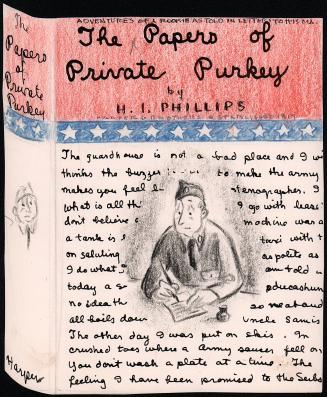 cover design for "Private Papers of Private Purkey."
