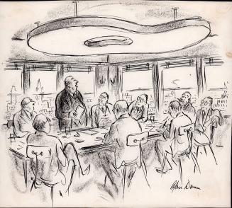 "Gentlemen our attorneys inform me, happily, that the Sherman Act, the Clayton Act, the Celler Act, and the FTC are for the moment...ah...Well, let me say...in this instance, at last ...er...inoperative."