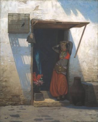 Femme de Caire à sa porte 