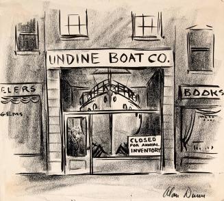 No caption (Undine Boat Co. - "Closed for Annual Inventory")