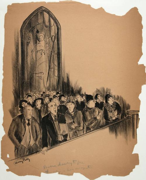 Untitled (church congregation singing)