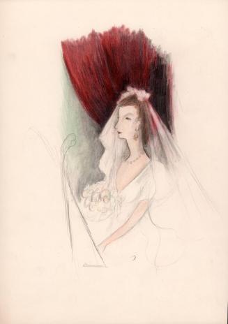Sketch of a bride