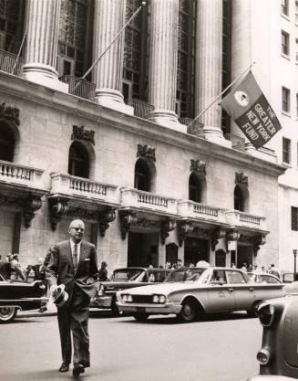 Lloyd W. Mason, Crossing Broad Street from the New York Stock Exchange;