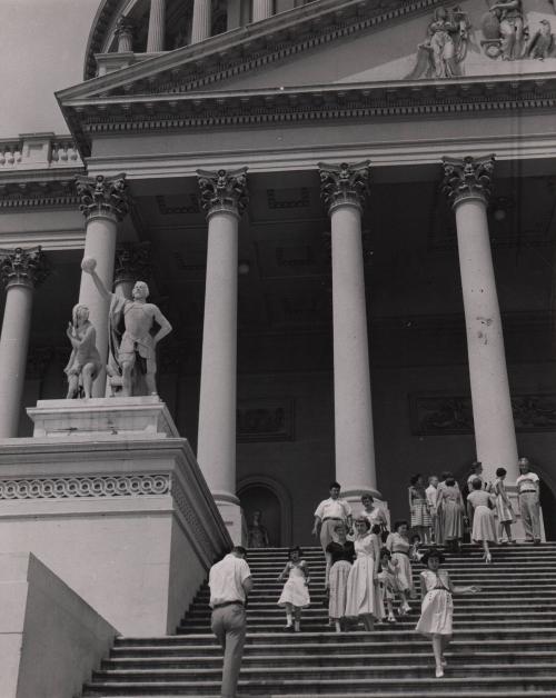 On the steps of the Capitol building, Washington, D.C.