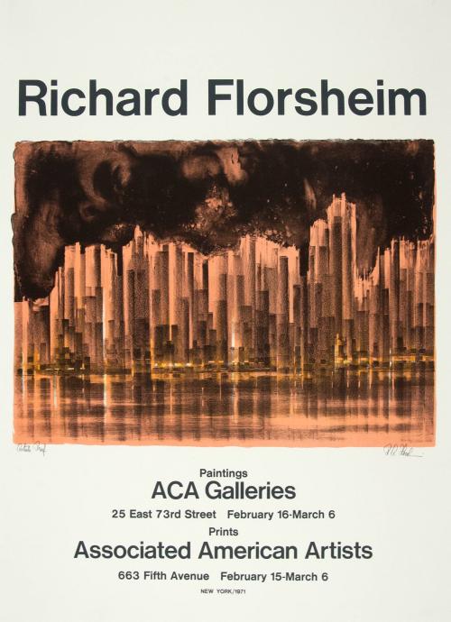 Poster for ACA and AAA Galleries, 1970-71