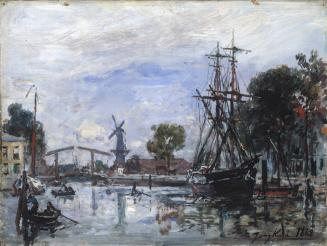 [A Dutch harbor scene]