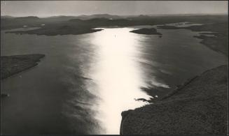 Aerial view of lake in Maine