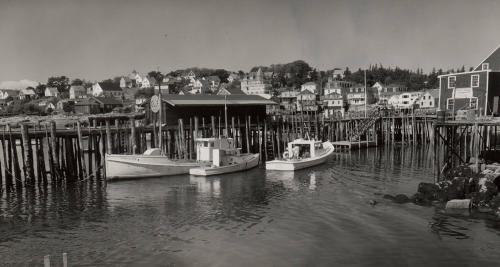 Homes and harbor of Stonington, Maine