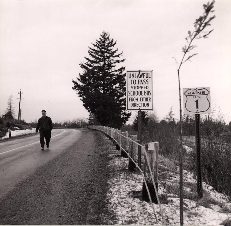 Road Sign Route 1 Maine Works Emuseum