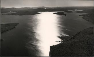 Aerial view of Maine lake