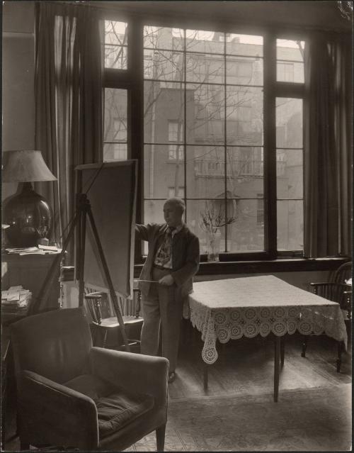 William Auerbach-Levy at work in his studio