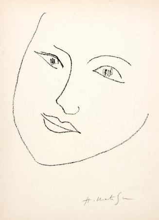 untitled, portrait of a Woman from the book 'Le signe de vie' by Tristan Tzara.;