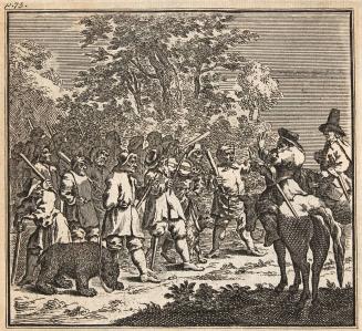 Book Illustration  for Samuel Butler's  "Hudibras",  page 75, Hudibras First Adventure (plate 3)