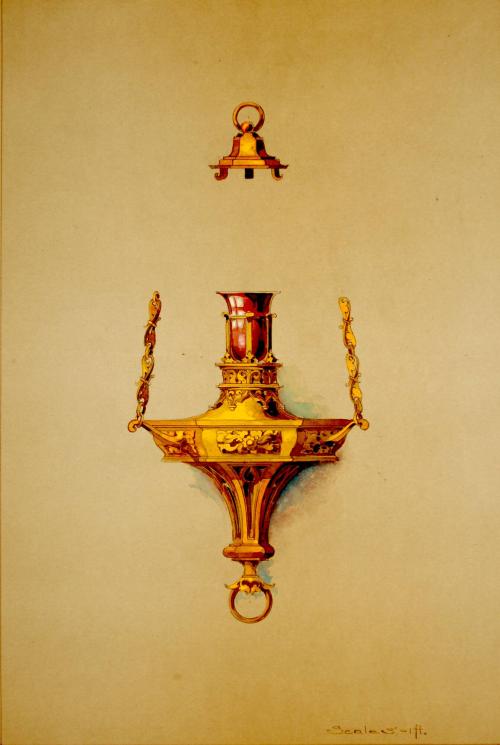 [Design for Bronze Sanctuary Lamp]