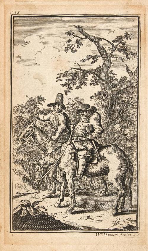 Book Illustration from Samuel Butler's  "Hudibras", page 15, Hudibras Sallying Forth