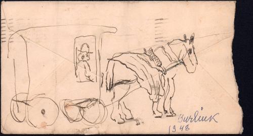 Sketch of Horse and Cart