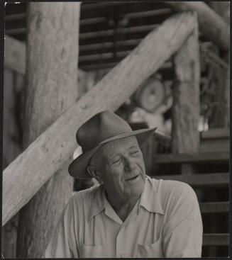 Untitled No. 101 (Waldo Sexton, without glasses, seated on steps at the Driftwood Inn, Vero Beach, Florida)